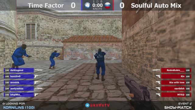 Шоу-Матч по CS 1.6 [Time Factor -vs- Душевный AutoMix] 2map @kn1feTV