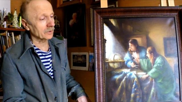 Две картины в одной! "Географ" и "Астроном".Копии знаменитого художника Яна Верме́ера Де́лфтского. смотреть онлайн