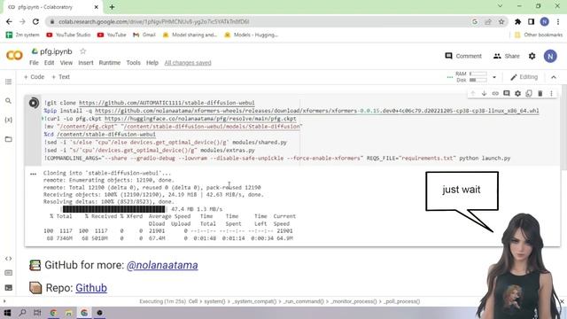 PFG - Stable Diffusion 1-CLICK Google Colab Setup смотреть онлайн