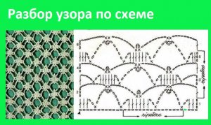 Разбор УЗОРА - СЕТКИ  по схеме КРЮЧКОМ