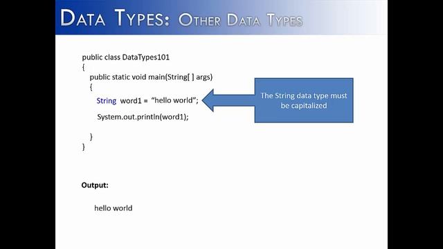 Data Types Part 6: String (Java) смотреть онлайн