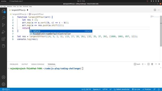 JavaScript For Beginners - Coding Challenge - Find the largest of four arrays смотреть онлайн
