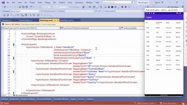 How to Customize Rows and Columns in the .NET MAUI DataGrid Control