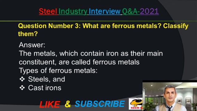 Steel Industry Common Interview Question And Answer {Part: 1}