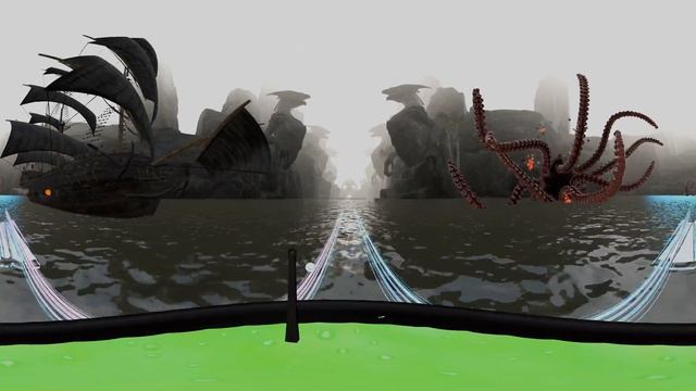 Kraken Roller Coaster 360° VR Video смотреть онлайн