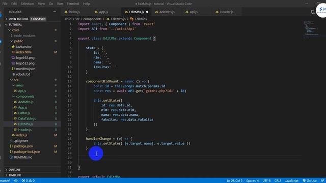 Update Data ReactJS - Tutorial CRUD React JS Axios MySQL (STEP 5) смотреть онлайн