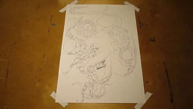 Как нарисовать осьминога смотреть онлайн