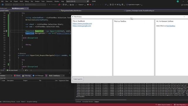 How to create dynamic hyperlinks in WPF RichTextBox | C# and WPF смотреть онлайн