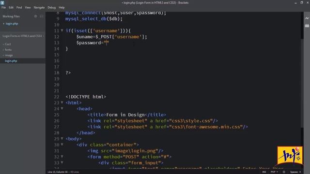 login form php to sql database смотреть онлайн