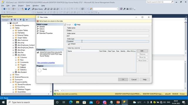index in SQL Server--MS SQL Server complete course in Telugu-Lesson-26 смотреть онлайн