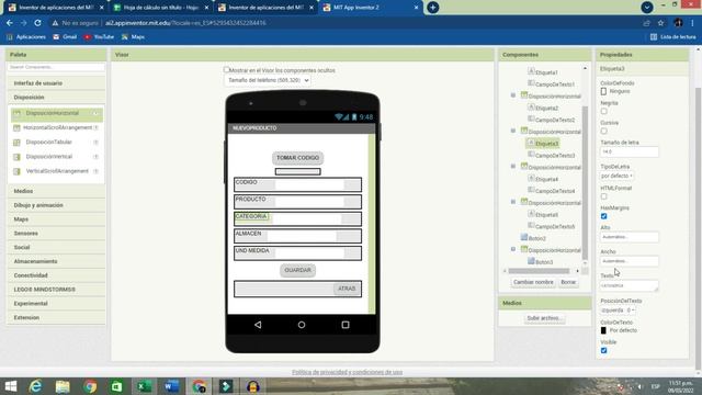 CREA TU APLICACION ANDROID PARA CONTROL DE INVENTARIO CON BASE DE DATOS EN EXCEL (1/3) смотреть онлайн