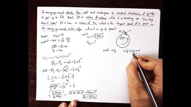 Example Constant Angular Acceleration Problem смотреть онлайн