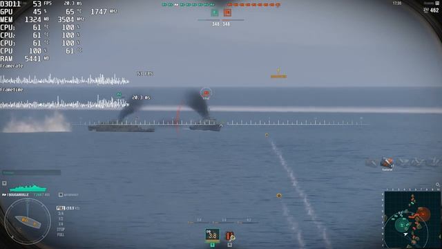 World of Warships. FPS Test AMD Athlon II X3 445 (NVIDIA GeForce GTX 1050) смотреть онлайн