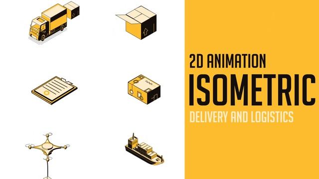 Logistics and transport Lottie Animations Looping Isometric смотреть онлайн