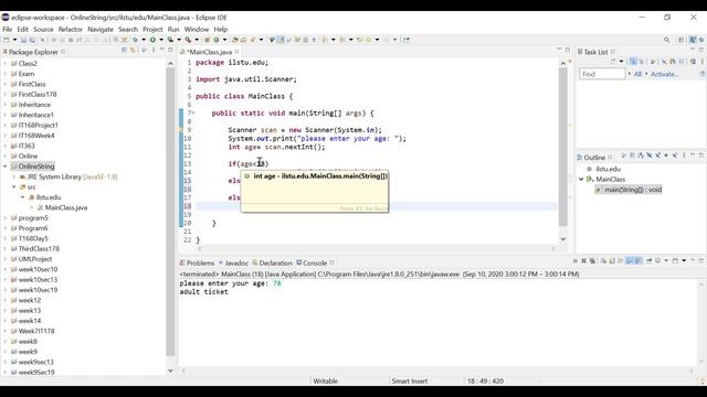 Java Conditionals: If-else Statement in Java | Java If Else Part 2 смотреть онлайн