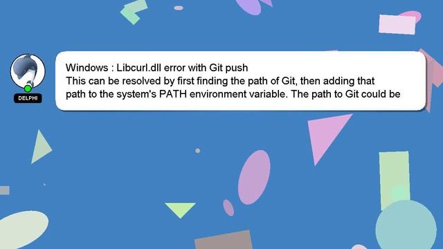 Windows : Libcurl.dll error with Git push смотреть онлайн