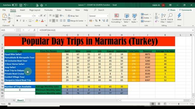 Lesson 7: Count & CountA function in Excel | Difference between Count and CountA function in Excel смотреть онлайн