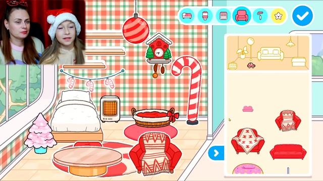 НОВОГОДНИЙ ДЕКОР. Украшаем комнаты к НОВОМУ ГОДУ Мама vs Дочка в Тока Бока смотреть онлайн