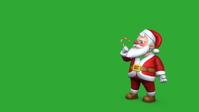 Christmas Santa Claus 3D Animation l Santa Claus Green screen l X'mas l HD смотреть онлайн