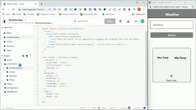 Weather App || React Native only || Idea for making weather app смотреть онлайн