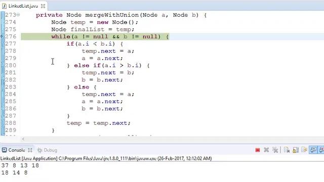 Linked List in Java: 17 - Get Union set of two Linked Lists смотреть онлайн