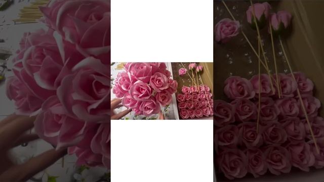 Букет из пенных роз! Подписывайся, дальше будет много интересного! смотреть онлайн