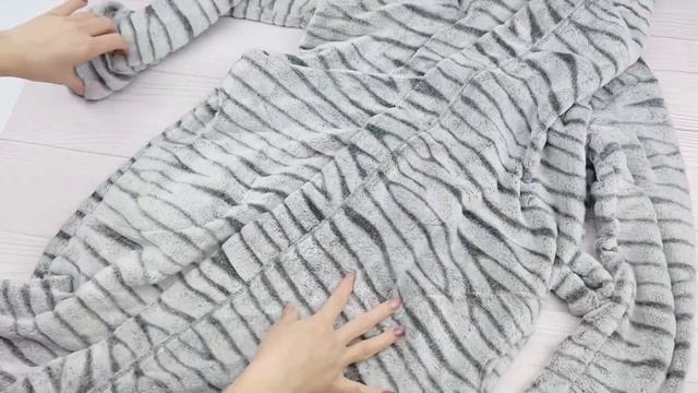 Халат махровый на запах шиншилла. Код:489.