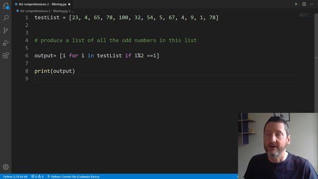 Python List Comprehension смотреть онлайн