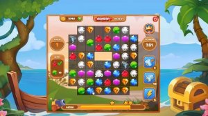 Pirate Treasures  game Игра три в ряд Сокровища Пиратов  280 уровень