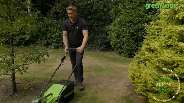 Greenworks Battery Runtime – 24V Lawn Mower смотреть онлайн