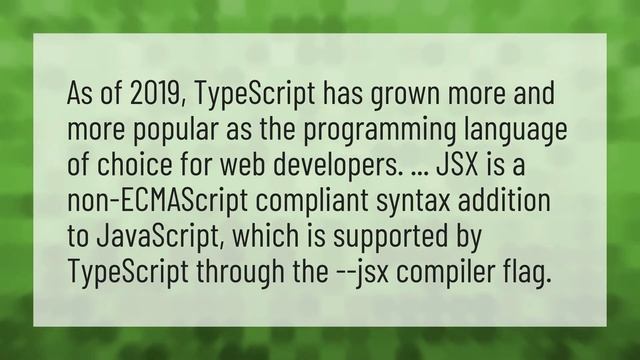 Is JSX TypeScript? смотреть онлайн