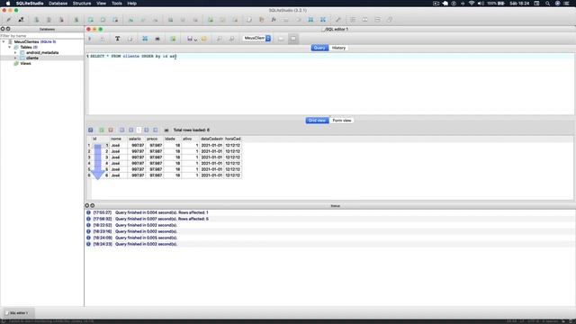 SQLite comandos básicos SQL Comando Select para consultar os dados em uma tabela. смотреть онлайн