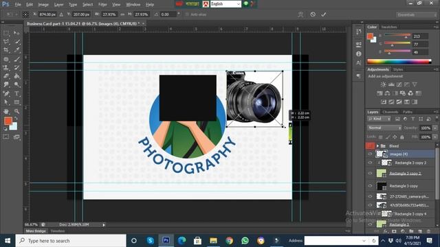 Design Professional Business Card/Visiting Card in Photoshop Cs6 Bangla Tutorial смотреть онлайн