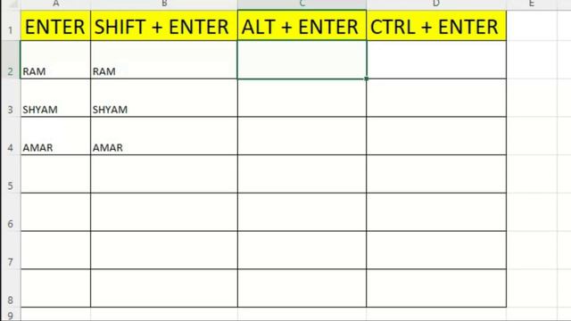 Alt + Enter | Shift + Enter | Ctrl + Enter | Enter In MS Excel | जबरदस्त ट्रिक смотреть онлайн