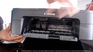 CANON PIXMA TS 3350 ALL- IN -ONE PRINTER  HOW TO LOAD INK CARTRIDGES & FUNCTIONS BUTTONS EXPLAINED
