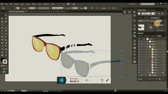 Creating glasses in Adobe illustrator|Vector arts|sketch & illustration смотреть онлайн