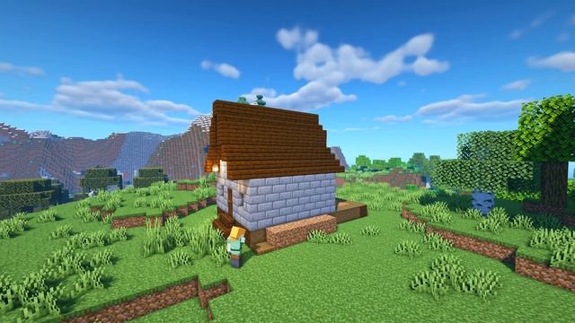 МАЛЕНЬКИЙ СТАРТОВЫЙ ДОМ ДЛЯ ВЫЖИВАНИЯ В МАЙНКРАФТ смотреть онлайн