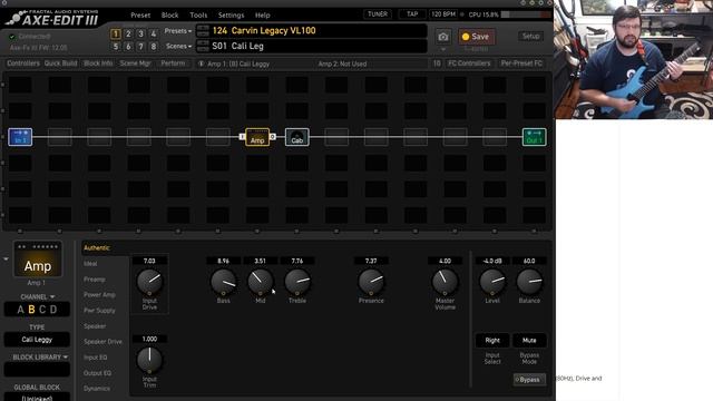 Amps of the Axe Fx III: Carvin Legacy VL 100 смотреть онлайн