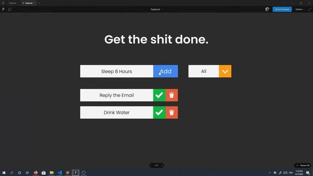 Figma Prototype of a Simple Todo List смотреть онлайн