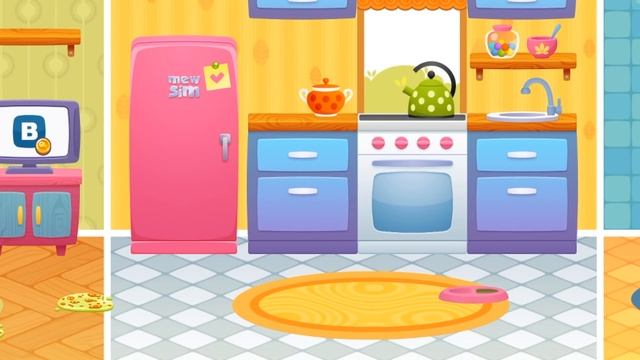 Помогаем котенку Мусе! Игра для детей про котика МяуСим виртуальный питомец смотреть онлайн