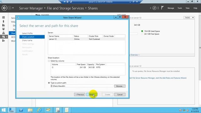 How to create SMB share in Windows Server 2012R2 смотреть онлайн