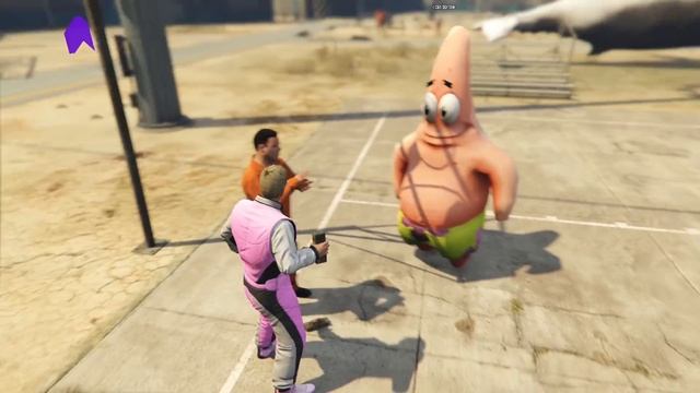 when SpongeBob breaks you out of a GTA 5 prison смотреть онлайн