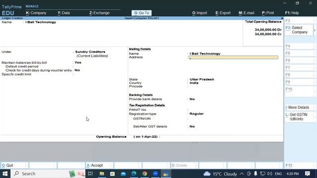 Create Party List in Tally Prime | GIT Education смотреть онлайн