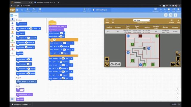 VEXcode VR Letter Maze Level 1 смотреть онлайн