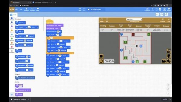 VEXcode VR Letter Maze Level 1