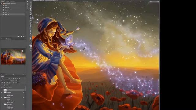 Poppy Lullaby - Photoshop Digital Painting (Process Timelapse)