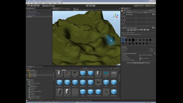 Unity 3d. Урок 3. Создаем ландшафт. Terrain создание смотреть онлайн
