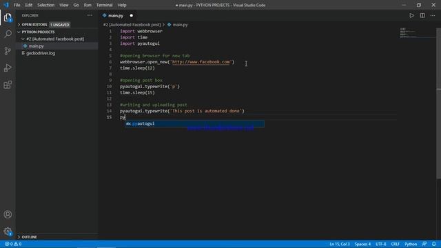 Automatically Facebook Post Using Python смотреть онлайн