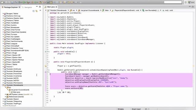 Bukkit Coding | Episode 9 - Scoreboards | How to code a minecraft plugin смотреть онлайн