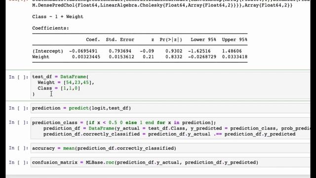 Julia Binary Classification, Logistic Regression Tutorial with Confusion Matrix смотреть онлайн